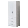 Modern White Wardrobe Collection Grandeur Furnishings