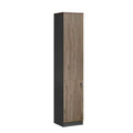 Executive Modular Bookcase | Wood Grain Office Storage Book Cabinet with Lockable Doors Grandeur Furnishings