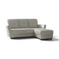 3 Seater Faux Leather Sofa with Ottoman Stool - 3 Seater Couch Foot Stool Grandeur Furnishings