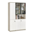 Modern Modular Book Cabinet & Office Storage Bookcase | Lockable Doors & Adjustable Shelves Grandeur Furnishings