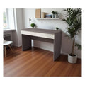 Sleek and Modern Study Table in Dark Grey and Maple - Stylish Design, Ideal for Any Workspace Grandeur Furnishings