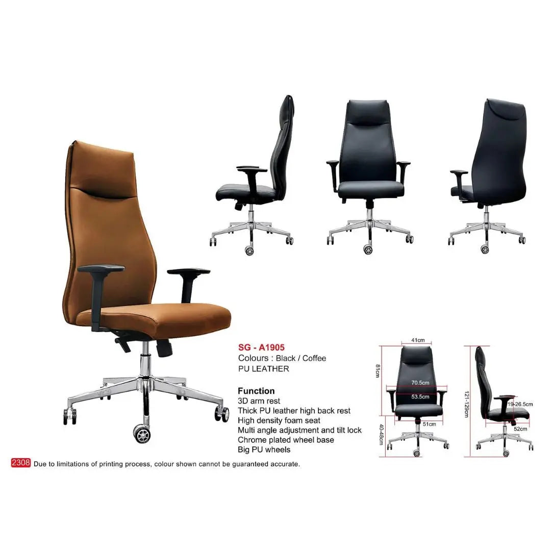 Modern Home Office PU Leather Chair SG-A1905 Grandeur Furnishings