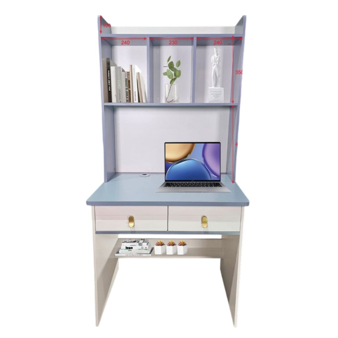 Study Table Desk with Storage and Shelves