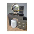 Dressing Table with LED Mirror and Tempered Glass Vanity Set Grandeur Furnishings