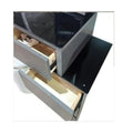 Dressing Table with LED Mirror and Tempered Glass Vanity Set Grandeur Furnishings