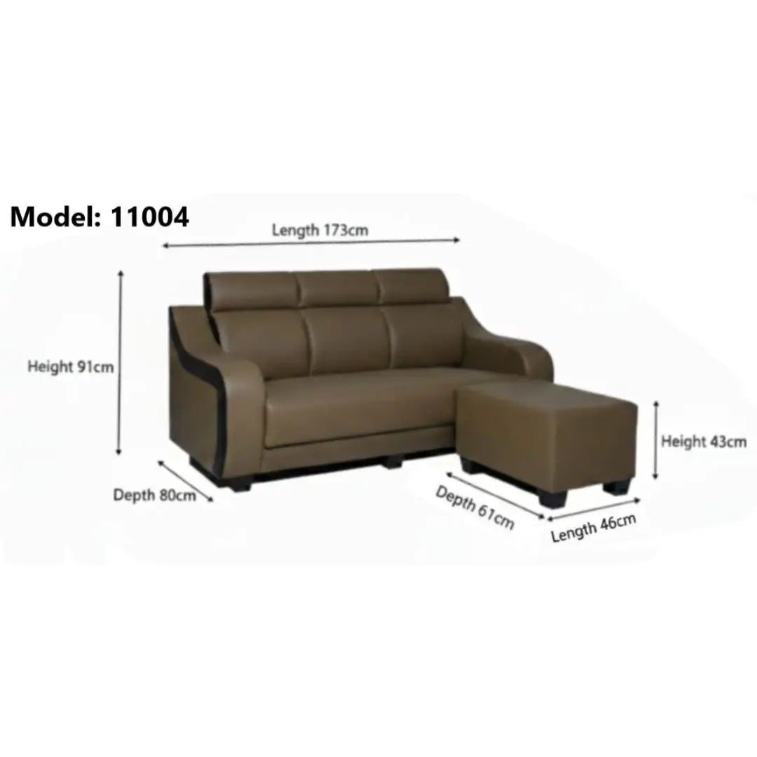Luxury 3-Seater Sofa with Ottoman Foot Stool Grandeur Furnishings