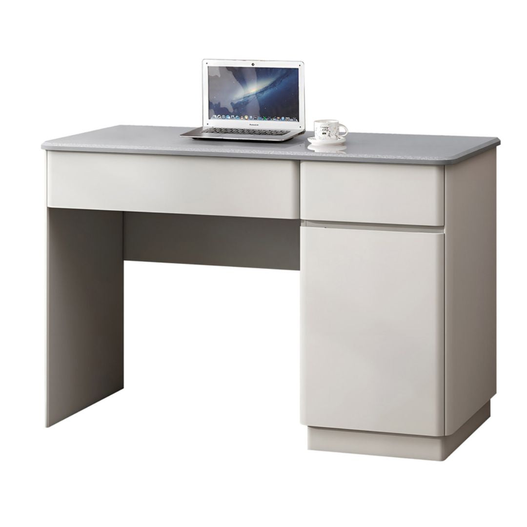 Study Table with Glitter Grey Top & Light Grey Base - Functional & Stylish