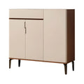 Modern Shoe Cabinet with Microcrystalline Glass Top in Multiple Sizes Grandeur Furnishings