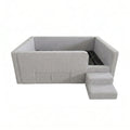 Caelia Daybed w/ Enclosed Frame & Steps | | Luxury Upholstered Kids Bed | Storage Drawer Grandeur Furnishings