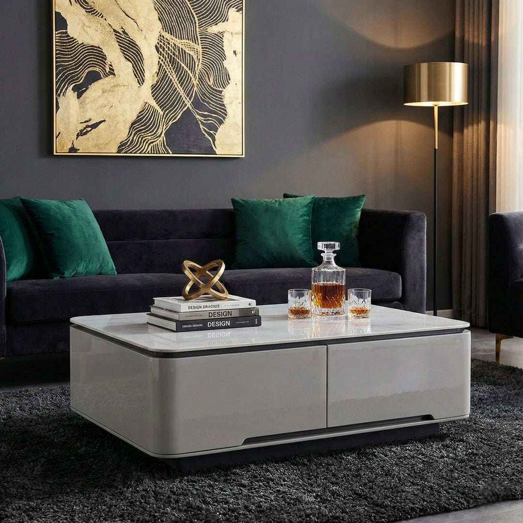 Elegant Stone Top Coffee Tables for Modern Living Rooms