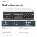 Vanzio Italia Estelle 14-Inch Pillow Top Pocket Spring Mattress Grandeur Furnishings