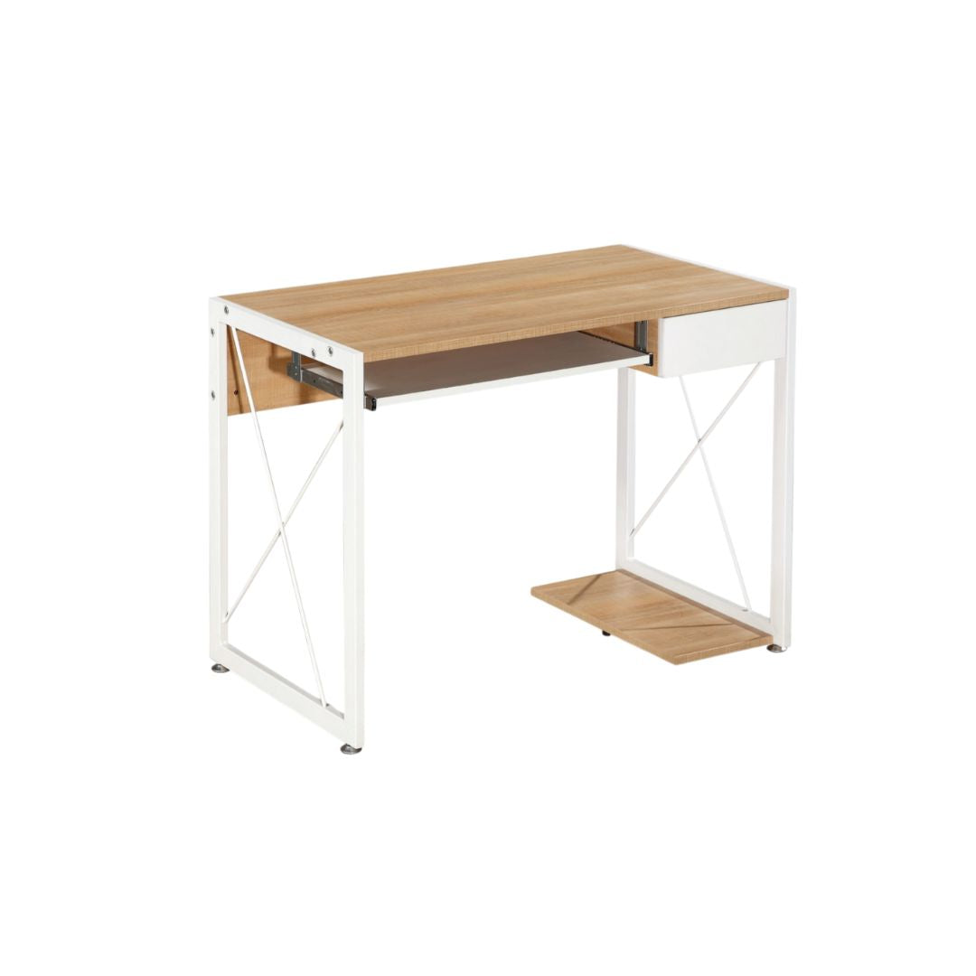 Modern Home Office Desk Study Table with Storage / Keyboard Tray - Multiple Models Available