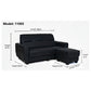 Elegant 3 Seater Sofa with Ottoman Foot Stool