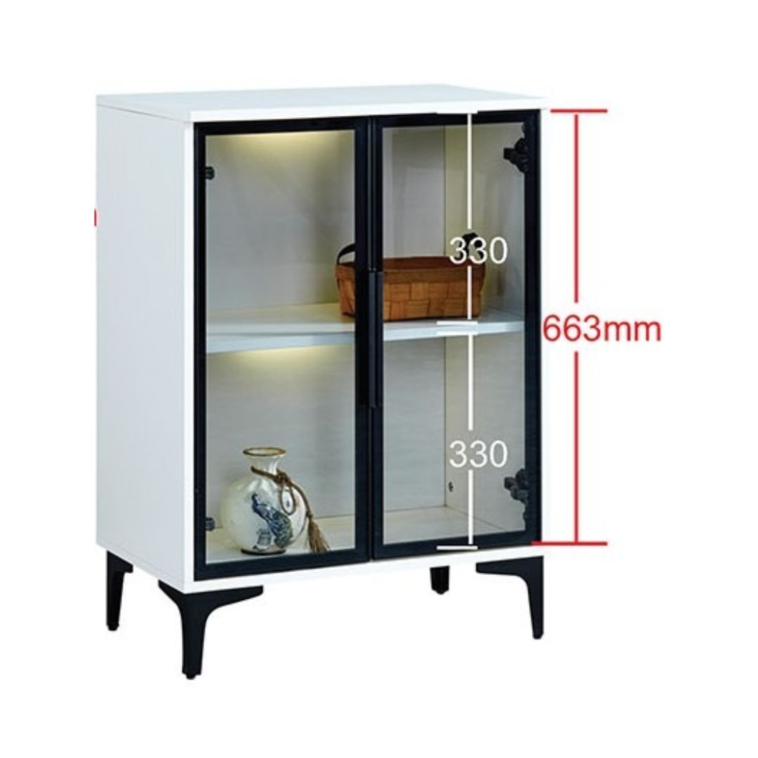 Elegant Glass Side Cabinet – Available in Four Sizes