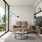 KOVA Premium Fabric Sofa | Modern Living Room Couch & L-Shape Stool Set