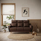 FREYA Premium Fabric Sofa | Modern Living Room Couch & L-Shape Stool Set