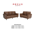 Arivo Luxury Half Leather Sofa | Modern Living Room Couch (1 / 2 / 3 Seater) Grandeur Furnishings