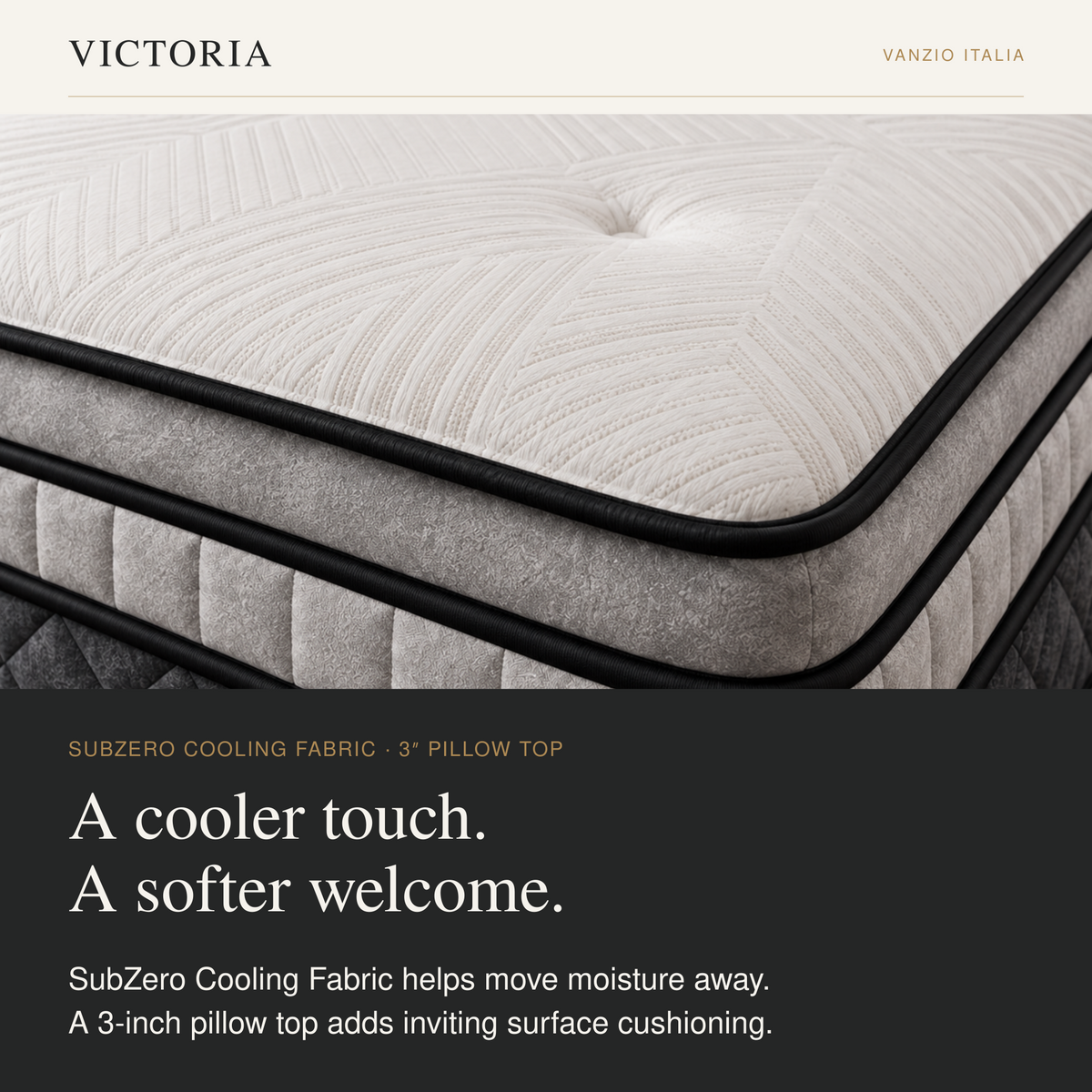Vanzio Italia Victoria 15-Inch Latex Pocket Spring Mattress Grandeur Furnishings