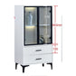 Elegant Glass Side Cabinet – Available in Four Sizes