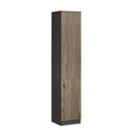 Executive Modular Bookcase | Wood Grain Office Storage Book Cabinet with Lockable Doors Grandeur Furnishings