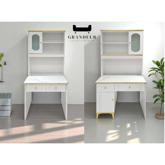 Study Table Desk with Top Storage Shelf