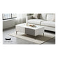 Microcrystalline Glass Coffee Table with Storage Grandeur Furnishings