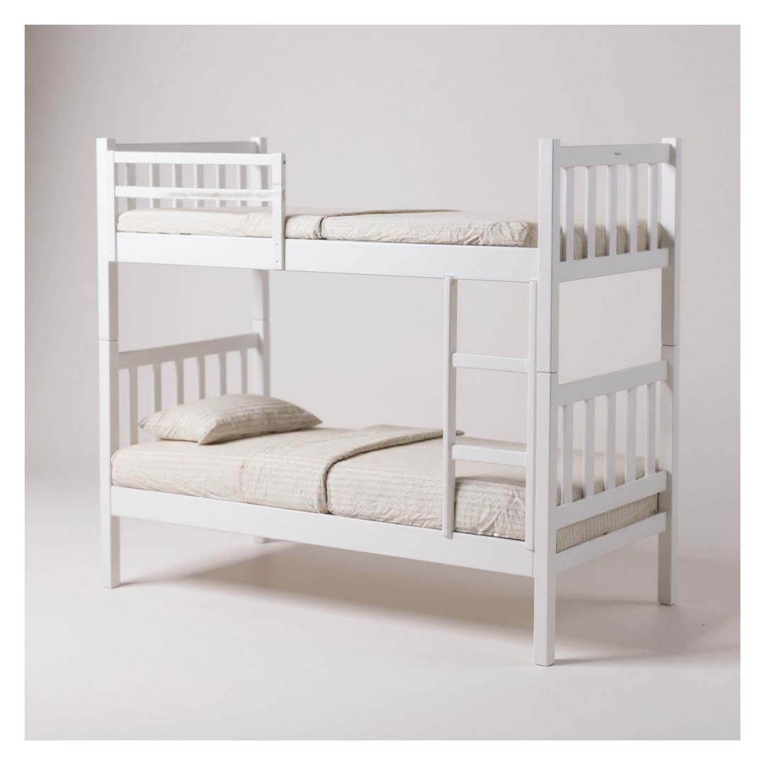 Double Decker Bed Frame | Solid Wood Bunk Bed for Kids