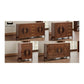 Elegant Wooden Sideboard Side Cabinet with Brass Accents