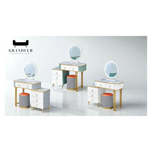 Vanity Table with LED Mirror & Sintered Stone Top Dressing Table 3 Colours