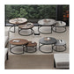Elegant Round Nesting Coffee Table with Gloss Sintered Stone Top