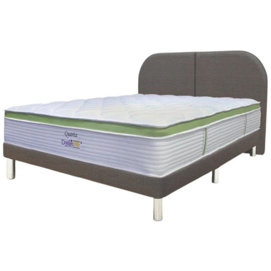Dreamster Quartz Mattress with Oscar Fabric Bedframe Set