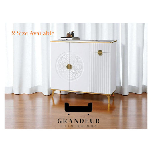 Elegant Shoe Cabinet with Sintered Stone Top