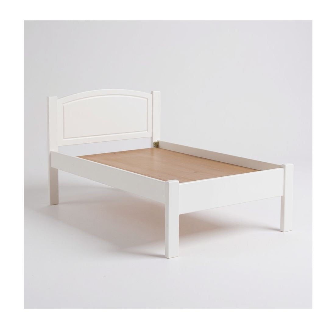 Modern Solid Wood Bed Frame with Arched Headboard