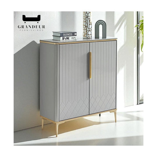 Elegant and Stylish Shoe Cabinet with Sintered Stone Top | Available in 2 Sizes and Colour