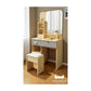 Wooden Dressing Table Set with Vanity Mirror & Make Up Storage