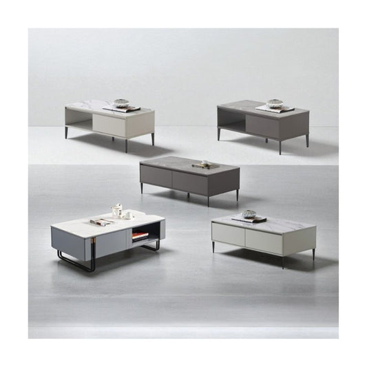 Contemporary Sintered Stone Coffee Table with Storage