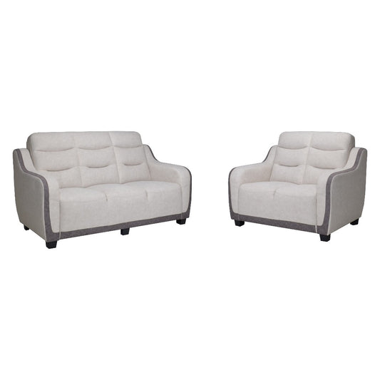Lusso Modern 1, 2, 3 Seater Sofa | Premium Two-Tone Tufted Couch - Grandeur Furnishings