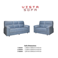 Vista Modern Fabric Sofa Set | Comfort Living Room Couch (1, 2, & 3 Seater Options) Grandeur Furnishings