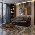 ICON Half Leather Sofa Set | Premium 1, 2, 3 Seater Luxury Living Room Couch Grandeur Furnishings
