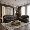ICON Half Leather Sofa Set | Premium 1, 2, 3 Seater Luxury Living Room Couch Grandeur Furnishings