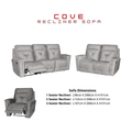 Cove Premium Fabric Recliner Sofa Set | Manual Reclining Living Room Couch (1, 2, & 3 Seater Options) Grandeur Furnishings