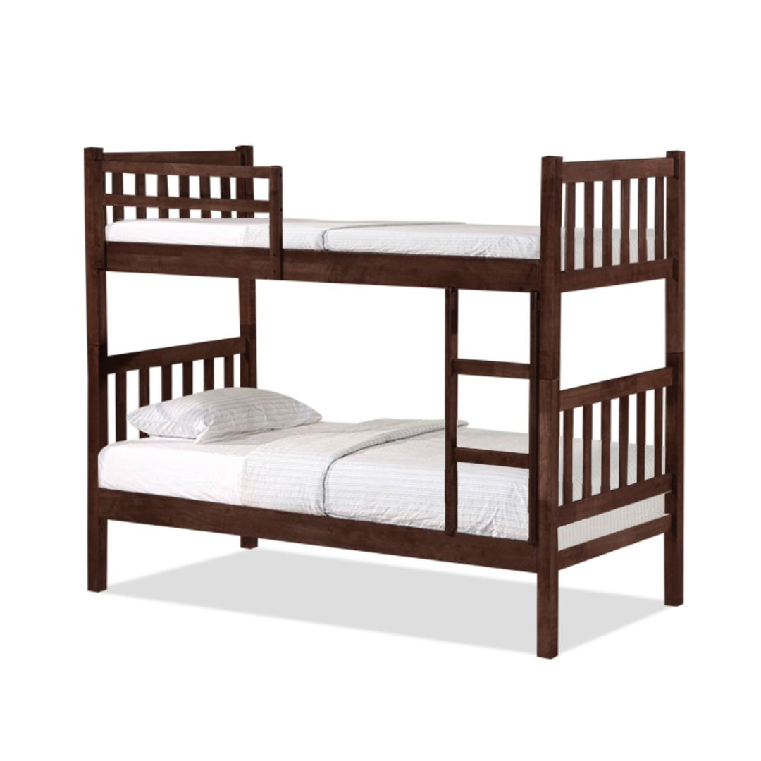 Double Decker Bed Frame | Solid Wood Bunk Bed for Kids