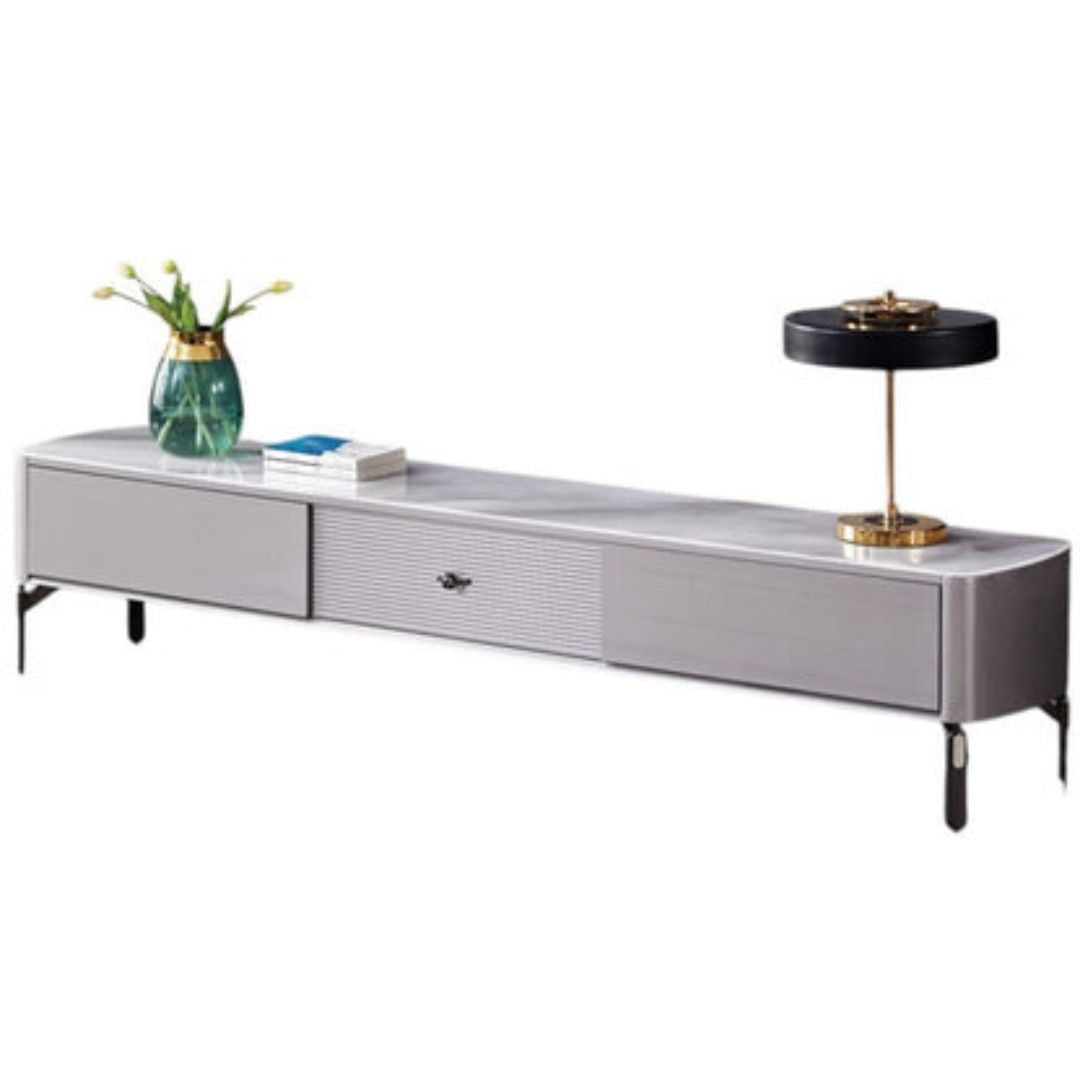 Glass-Top TV Console & Coffee Table Set