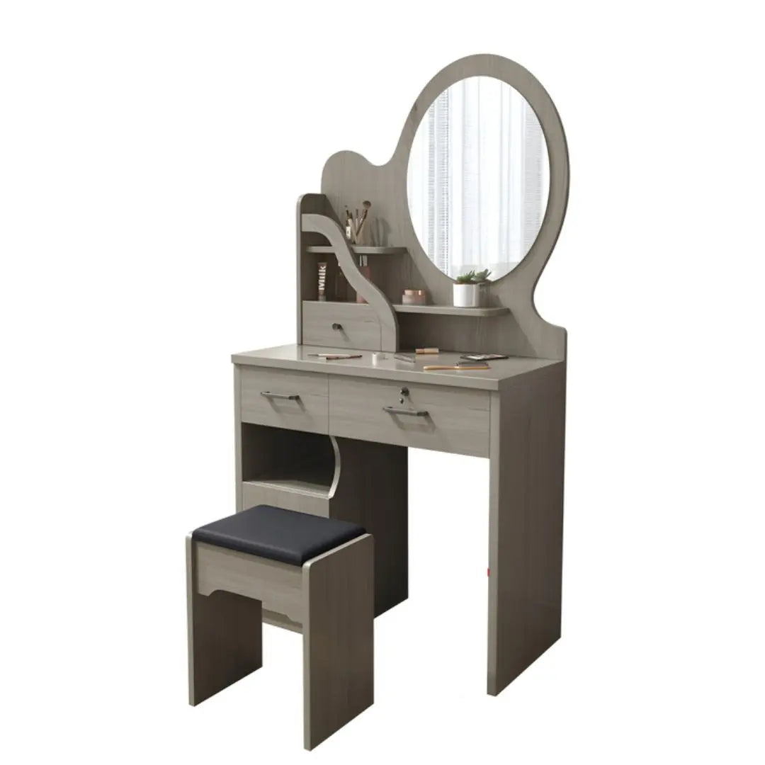 Dressing Table with Vanity Mirror and Drawers Grandeur Furnishings