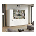 Modern Modular Book Cabinet & Office Storage Bookcase | Lockable Doors & Adjustable Shelves Grandeur Furnishings