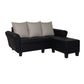 3 Seater Leather Sofa with Ottoman Foot Stool