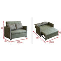 Olive Green Sofa Bed with Pillows Grandeur Furnishings