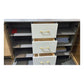 Contemporary Glass Side Cabinet with Elegant Storage Solution and Sintered Stone Top
