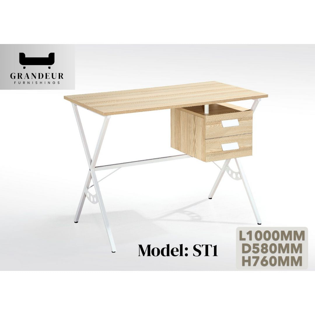 Modern Home Office Desk Study Table with Storage / Keyboard Tray - Multiple Models Available