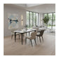 Sintered Stone Top Dining Table Set with Grey Chairs 1+4